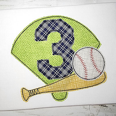 baseball applique 3